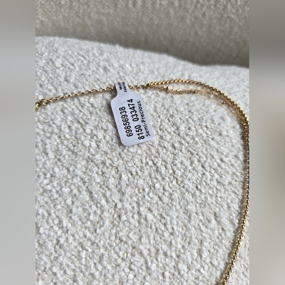 NWT! Free People, Swim & Sleep Layered Necklace,Gold Tone/Blue/White - Picture 8 of 12